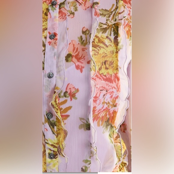 Cinq à Sept Faded Chrysanthemum Estelle Dress. Size 12. - Picture 4 of 9